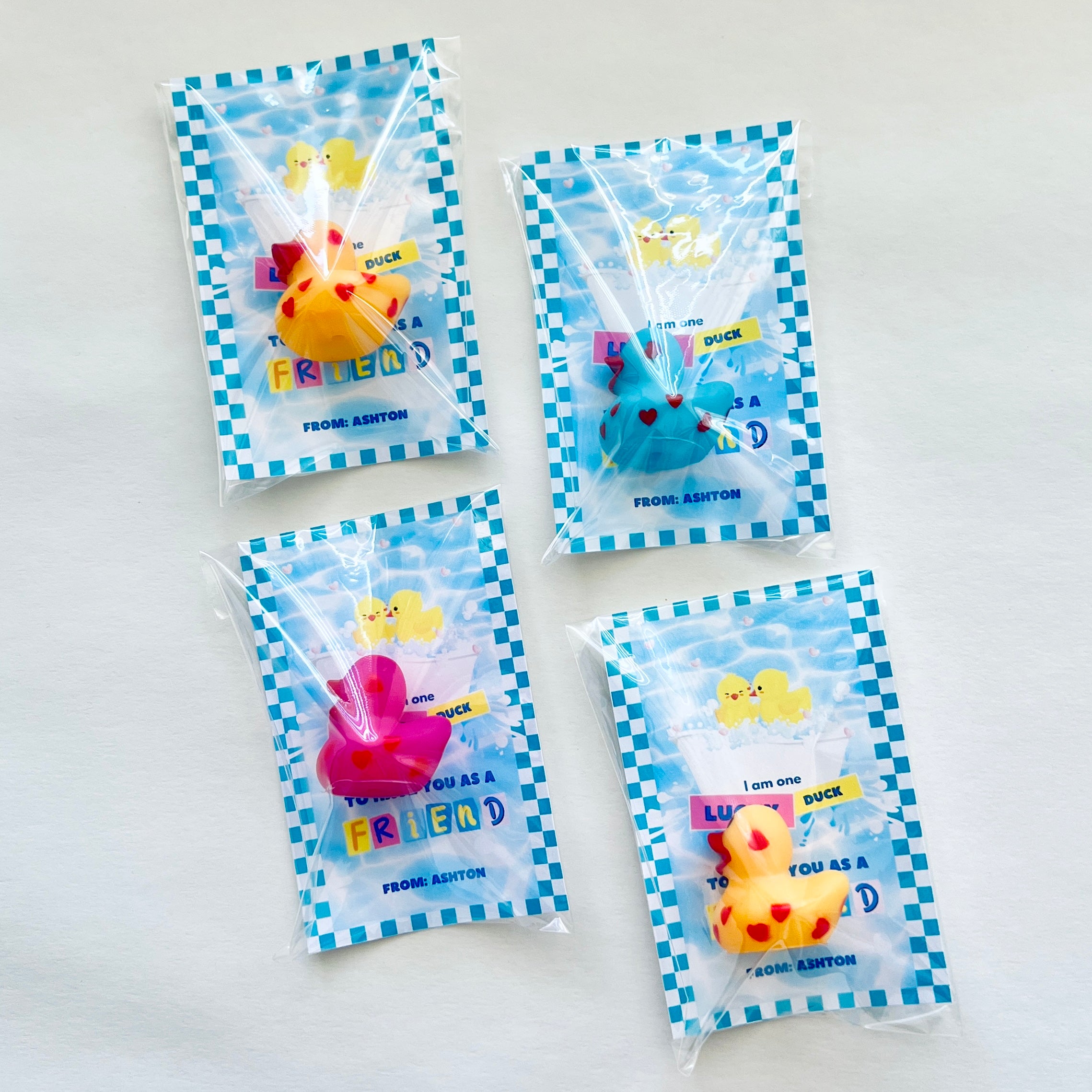 Lucky Ducky Valentine Exchange Cards