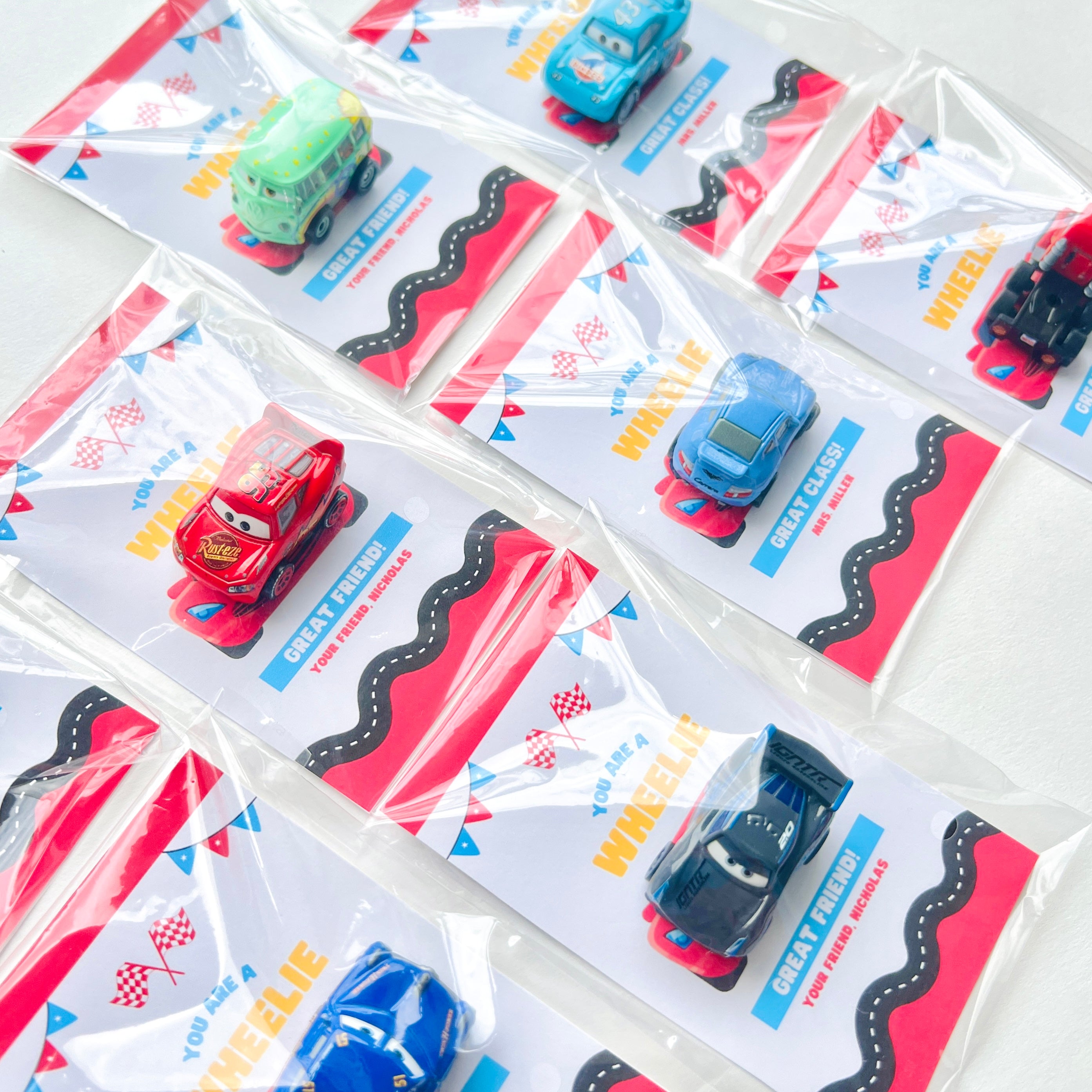 Cars Valentine Exchange Cards