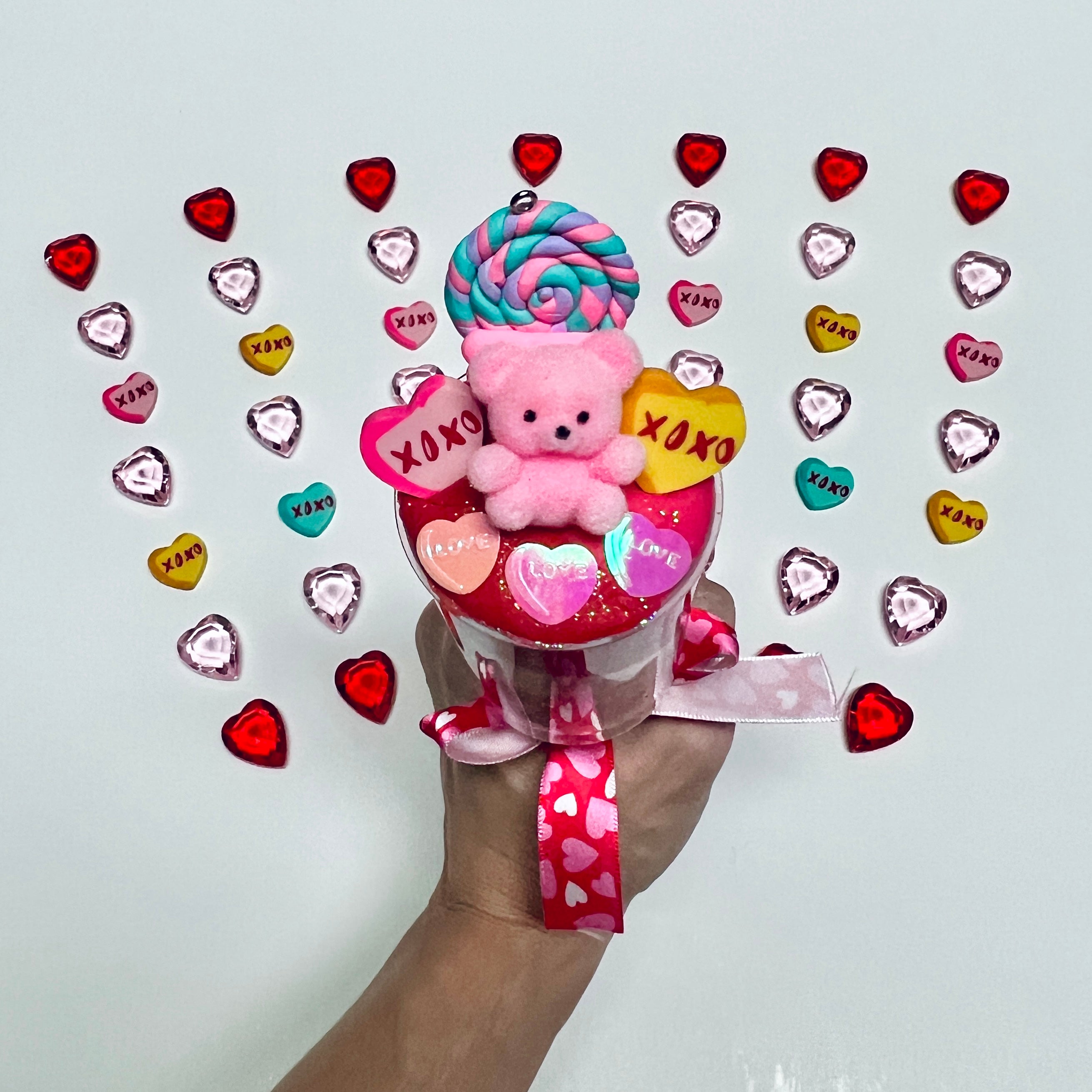 Beary Loved Valentine Play Dough Pop