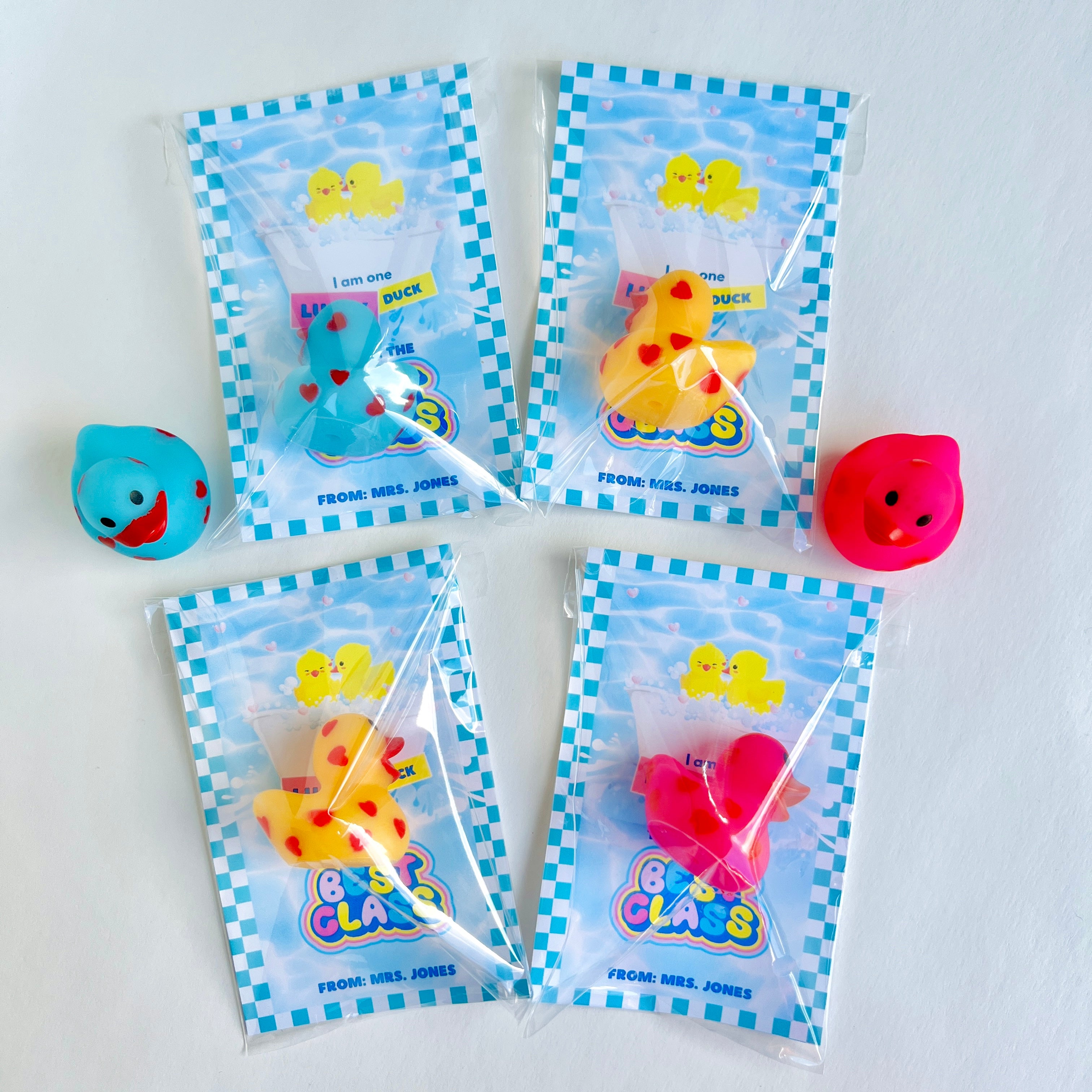 Lucky Ducky Valentine Exchange Cards